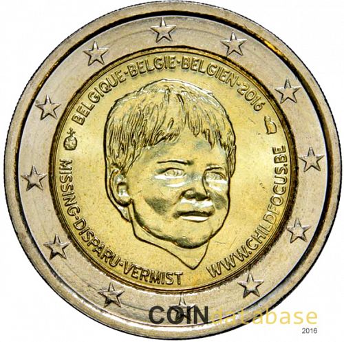 2 € Obverse Image minted in BELGIUM in 2016 (Child Focus Foundation)  - The Coin Database