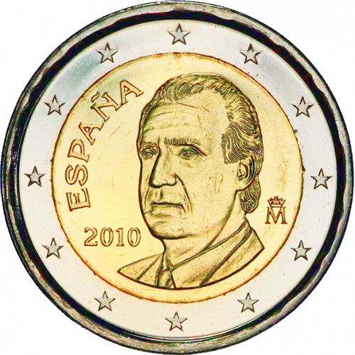 2 € Obverse Image minted in SPAIN in 2010 (JUAN CARLOS I - 2nd Series)  - The Coin Database