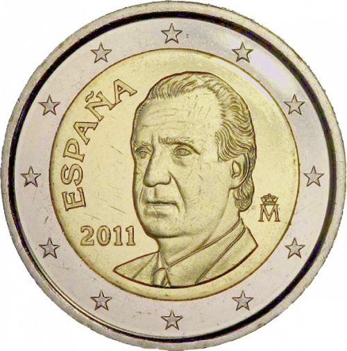 2 € Obverse Image minted in SPAIN in 2011 (JUAN CARLOS I - 2nd Series)  - The Coin Database