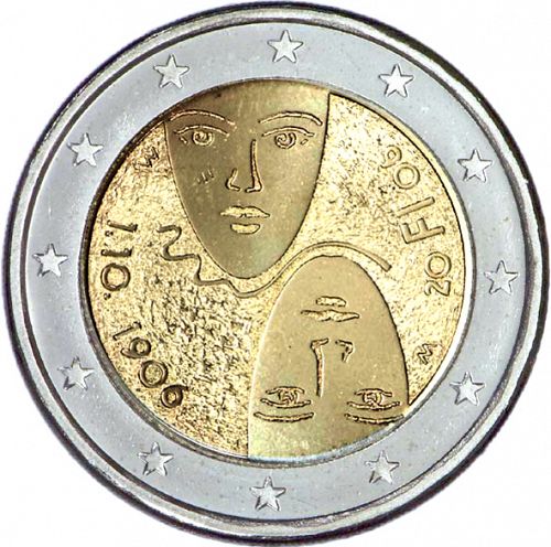 2 € Obverse Image minted in FINLAND in 2006 (100th anniversary of universal and equal suffrage)  - The Coin Database