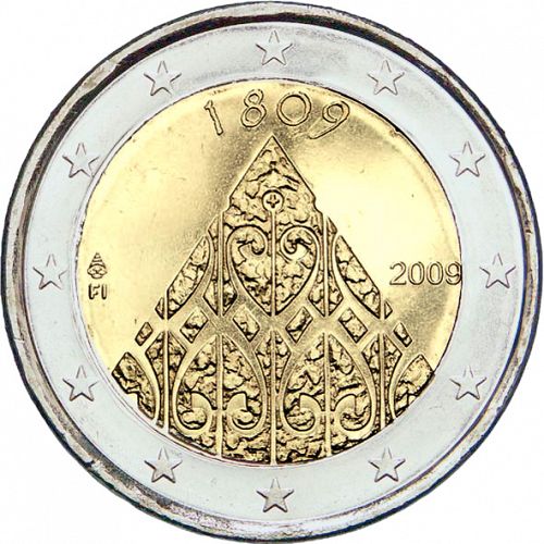 2 € Obverse Image minted in FINLAND in 2009 (200th anniversary of Finnish autonomy and Porvoo Diet)  - The Coin Database