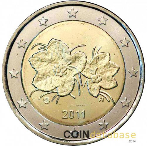 2 € Obverse Image minted in FINLAND in 2011 (4th Series - New Mint Mark)  - The Coin Database