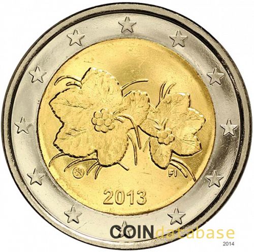 2 € Obverse Image minted in FINLAND in 2013 (4th Series - New Mint Mark)  - The Coin Database