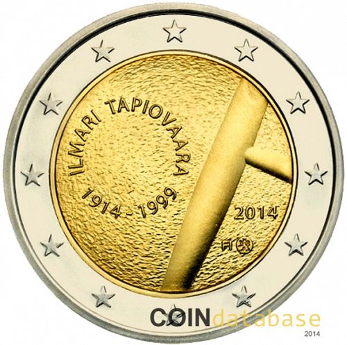 2 € Obverse Image minted in FINLAND in 2014 (100th anniversary anniversary of birth of Ilmari Tapiovaara)  - The Coin Database