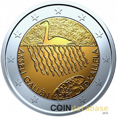 2 € Obverse Image minted in FINLAND in 2015 (25th anniversary of birth of Akseli Gallen-Kallela)  - The Coin Database