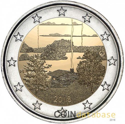 2 € Obverse Image minted in FINLAND in 2018 (Finnish Culture - Sauna)  - The Coin Database