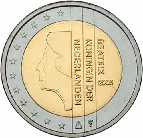 2 € Obverse Image minted in NETHERLANDS in 2005 (BEATRIX)  - The Coin Database
