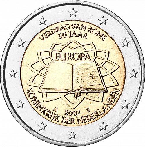 2 € Obverse Image minted in NETHERLANDS in 2007 (50th anniversary of the Treaty of Rome)  - The Coin Database