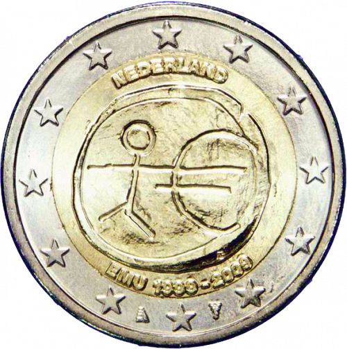 2 € Obverse Image minted in NETHERLANDS in 2009 (10th Anniversary of Economic and Monetary Union)  - The Coin Database