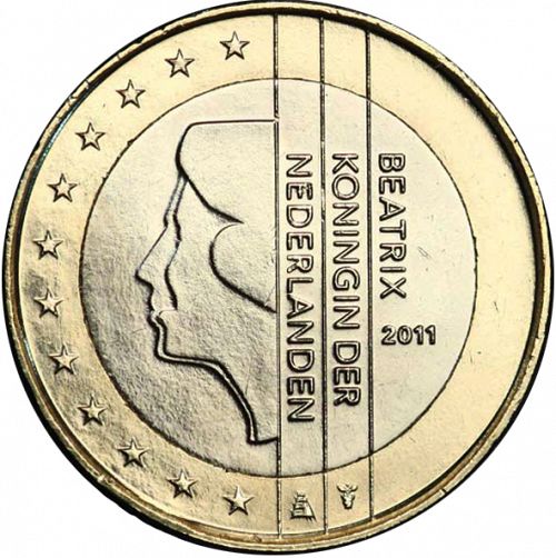 2 € Obverse Image minted in NETHERLANDS in 2011 (BEATRIX - New Reverse)  - The Coin Database