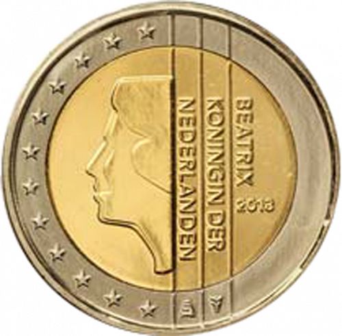 2 € Obverse Image minted in NETHERLANDS in 2013 (BEATRIX - New Reverse)  - The Coin Database