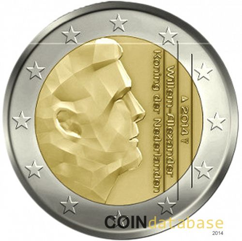 2 € Obverse Image minted in NETHERLANDS in 2014 (WILLEM ALEXANDER)  - The Coin Database