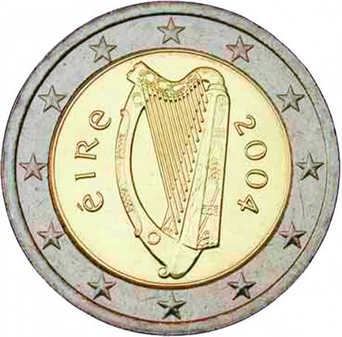 2 € Obverse Image minted in IRELAND in 2004 (1st Series)  - The Coin Database