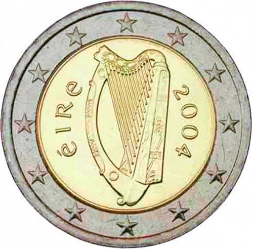 2 € Obverse Image minted in IRELAND in 2004 (1st Series)  - The Coin Database
