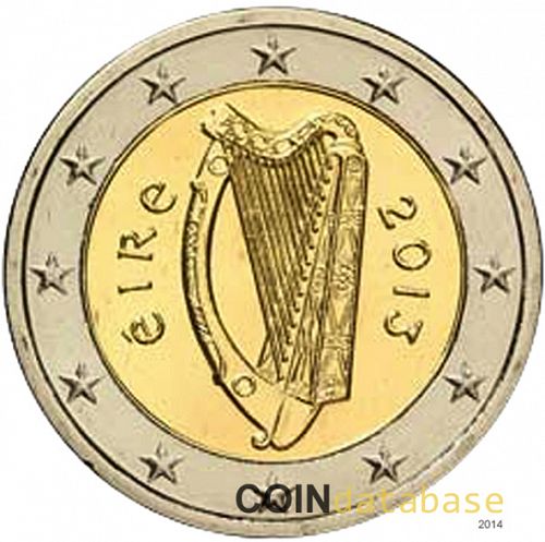 2 € Obverse Image minted in IRELAND in 2013 (1st Series - New Reverse)  - The Coin Database