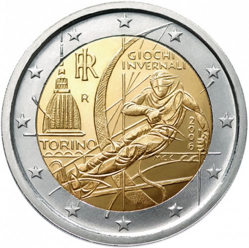 2 € Obverse Image minted in ITALY in 2006 (XX Olympic Winter Games - Turin 2006)  - The Coin Database