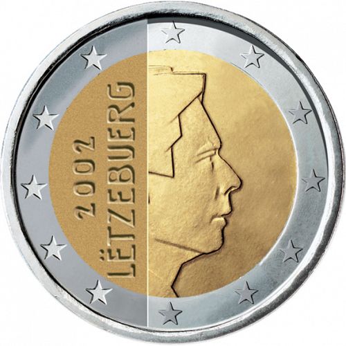 2 € Obverse Image minted in LUXEMBOURG in 2002 (GRAND DUKE HENRI)  - The Coin Database