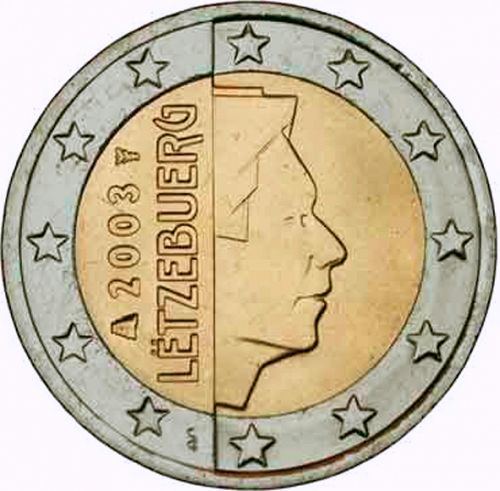 2 € Obverse Image minted in LUXEMBOURG in 2003 (GRAND DUKE HENRI)  - The Coin Database