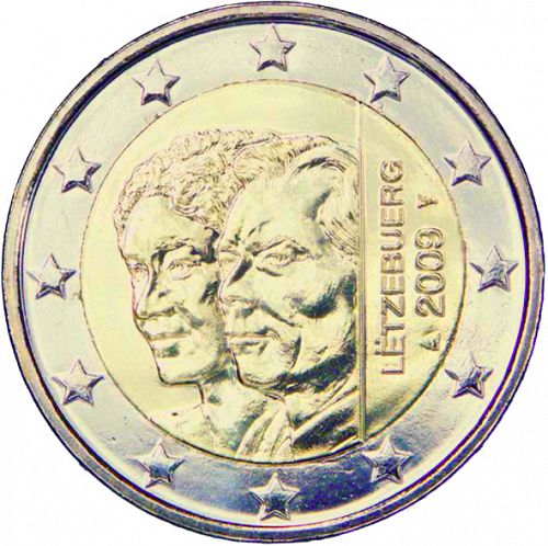 2 € Obverse Image minted in LUXEMBOURG in 2009 (The Grand-Duke Henri and the Grand-Duchess Charlotte)  - The Coin Database