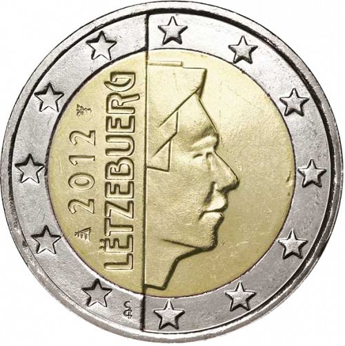 2 € Obverse Image minted in LUXEMBOURG in 2012 (GRAND DUKE HENRI - New Reverse)  - The Coin Database