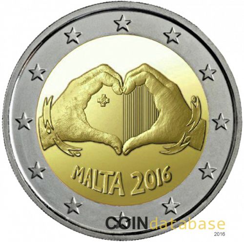 2 € Obverse Image minted in MALTA in 2016 (Children and Solidarity - Love)  - The Coin Database
