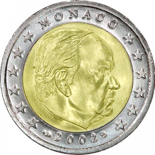 2 € Obverse Image minted in MONACO in 2002 (RAINIER III)  - The Coin Database