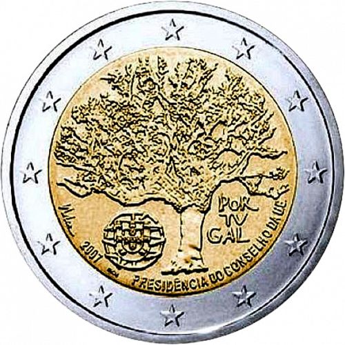 2 € Obverse Image minted in PORTUGAL in 2007 (Presidency of the Council of the European Union)  - The Coin Database