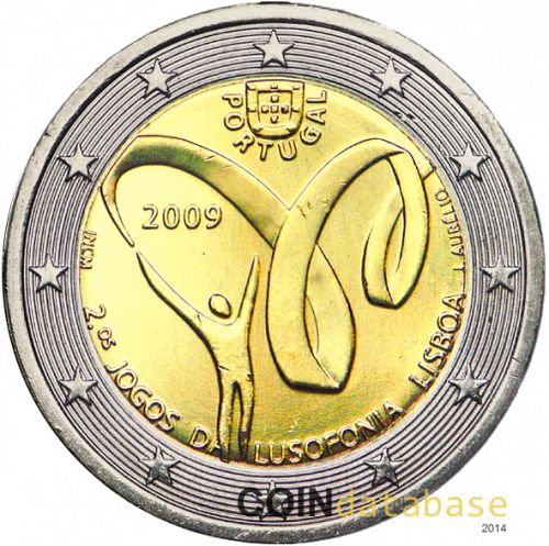2 € Obverse Image minted in PORTUGAL in 2009 (Lusophony Games)  - The Coin Database