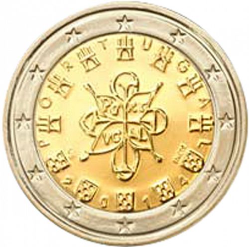 2 € Obverse Image minted in PORTUGAL in 2014 (1st Series - New Reverse)  - The Coin Database