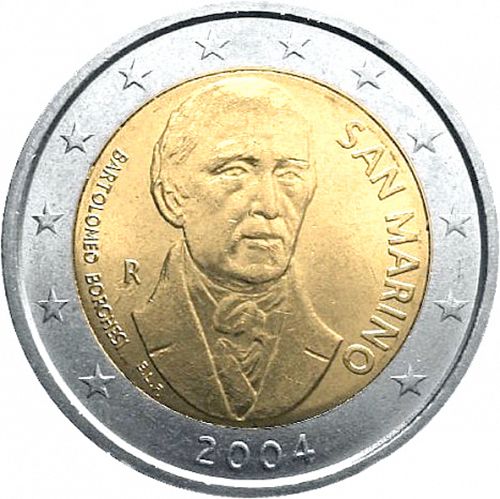 2 € Obverse Image minted in SAN MARINO in 2004 (Bartolomeo Borghesi)  - The Coin Database