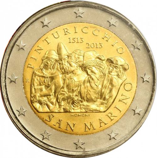 2 € Obverse Image minted in SAN MARINO in 2013 (500th anniversary of the Death of 