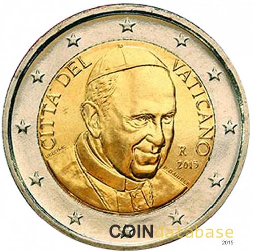 2 € Obverse Image minted in VATICAN in 2015 (FRANCIS)  - The Coin Database