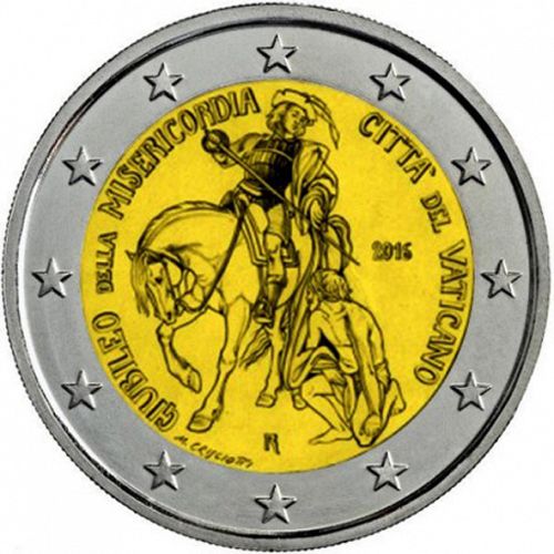 2 € Obverse Image minted in VATICAN in 2016 (Holy Year of Mercy)  - The Coin Database