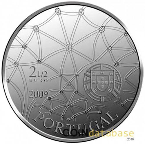 2.5 € Obverse Image minted in PORTUGAL in 2009 (2.5 Euros Commemorative BU)  - The Coin Database