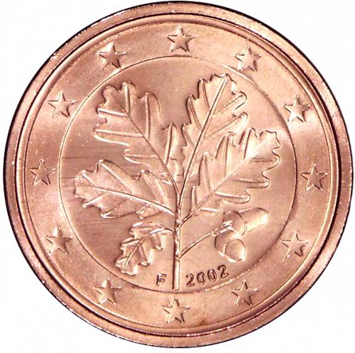 2 cent Obverse Image minted in GERMANY in 2002F (1st Series)  - The Coin Database