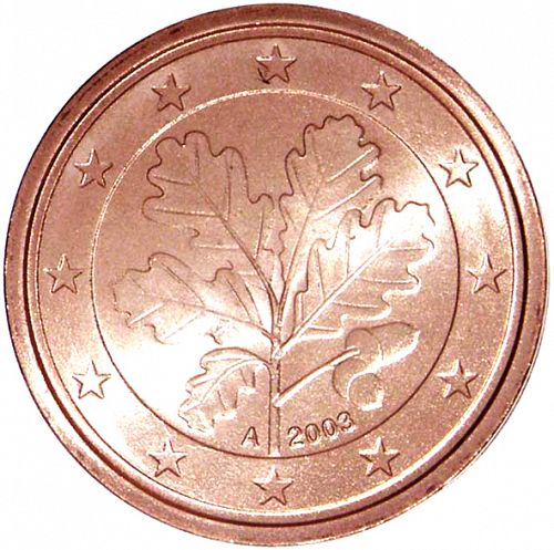 2 cent Obverse Image minted in GERMANY in 2003A (1st Series)  - The Coin Database