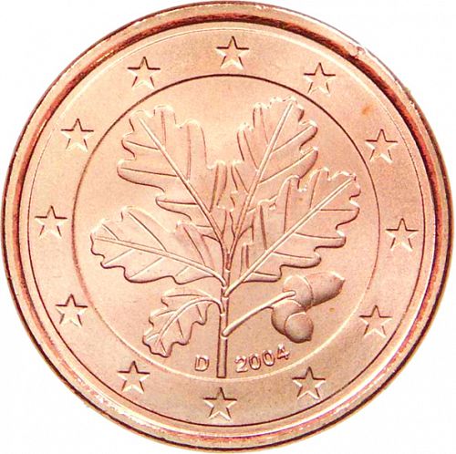 2 cent Obverse Image minted in GERMANY in 2004D (1st Series)  - The Coin Database