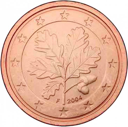 2 cent Obverse Image minted in GERMANY in 2004F (1st Series)  - The Coin Database