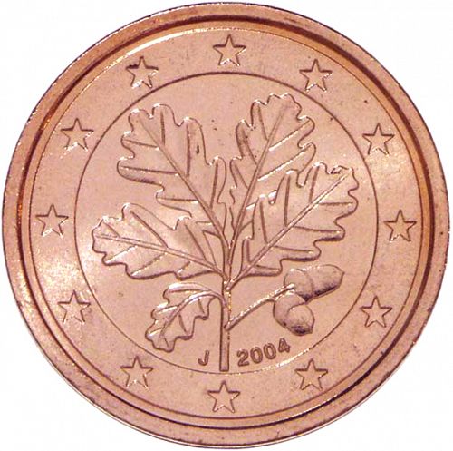 2 cent Obverse Image minted in GERMANY in 2004J (1st Series)  - The Coin Database