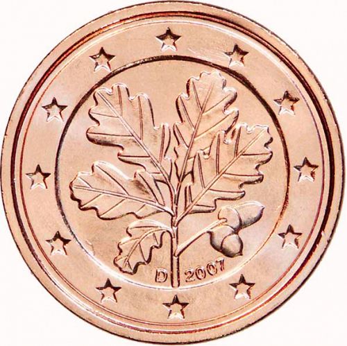 2 cent Obverse Image minted in GERMANY in 2007D (1st Series)  - The Coin Database
