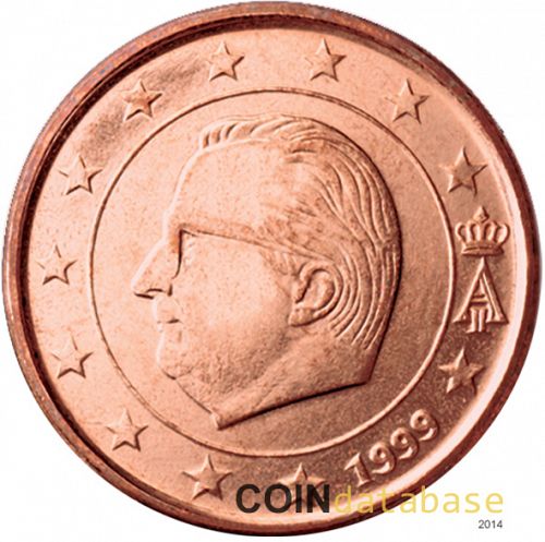 2 cent Obverse Image minted in BELGIUM in 1999 (ALBERT II)  - The Coin Database