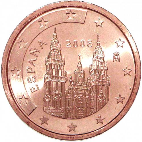 2 cent Obverse Image minted in SPAIN in 2006 (JUAN CARLOS I)  - The Coin Database