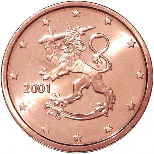 2 cent Obverse Image minted in FINLAND in 2001 (1st Series - M mark)  - The Coin Database