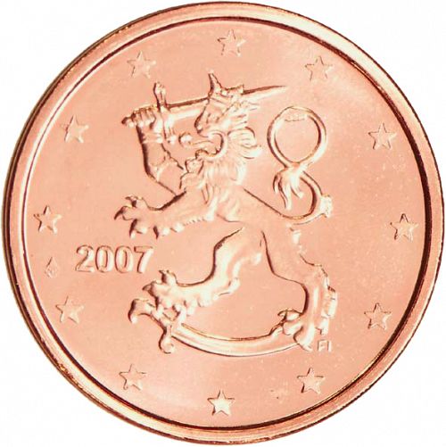2 cent Obverse Image minted in FINLAND in 2007 (2nd Series - FI mark and Mint Mark added)  - The Coin Database