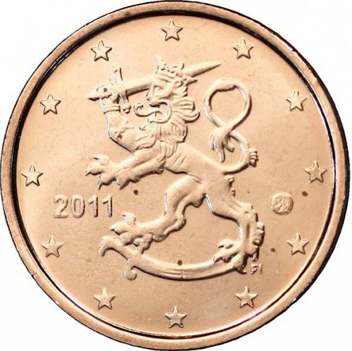 2 cent Obverse Image minted in FINLAND in 2011 (4th - New Mint Mark)  - The Coin Database