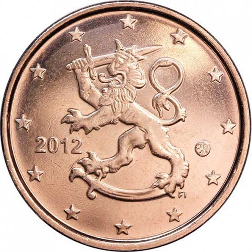 2 cent Obverse Image minted in FINLAND in 2012 (4th - New Mint Mark)  - The Coin Database