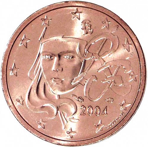 2 cent Obverse Image minted in FRANCE in 2004 (1st Series)  - The Coin Database