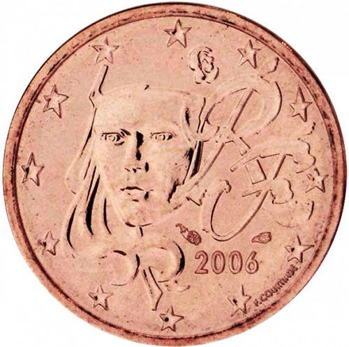 2 cent Obverse Image minted in FRANCE in 2006 (1st Series)  - The Coin Database