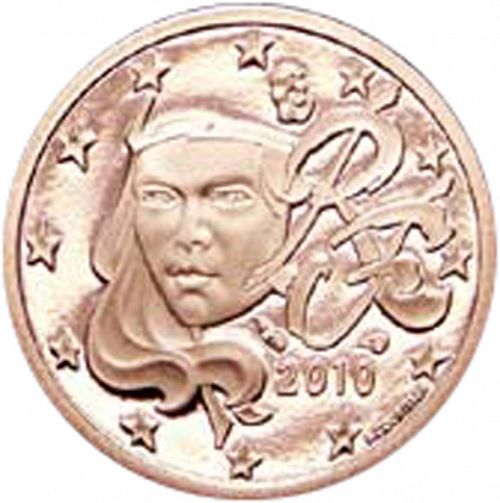 2 cent Obverse Image minted in FRANCE in 2010 (1st Series)  - The Coin Database