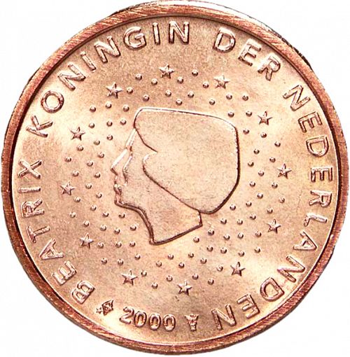 2 cent Obverse Image minted in NETHERLANDS in 2000 (BEATRIX)  - The Coin Database